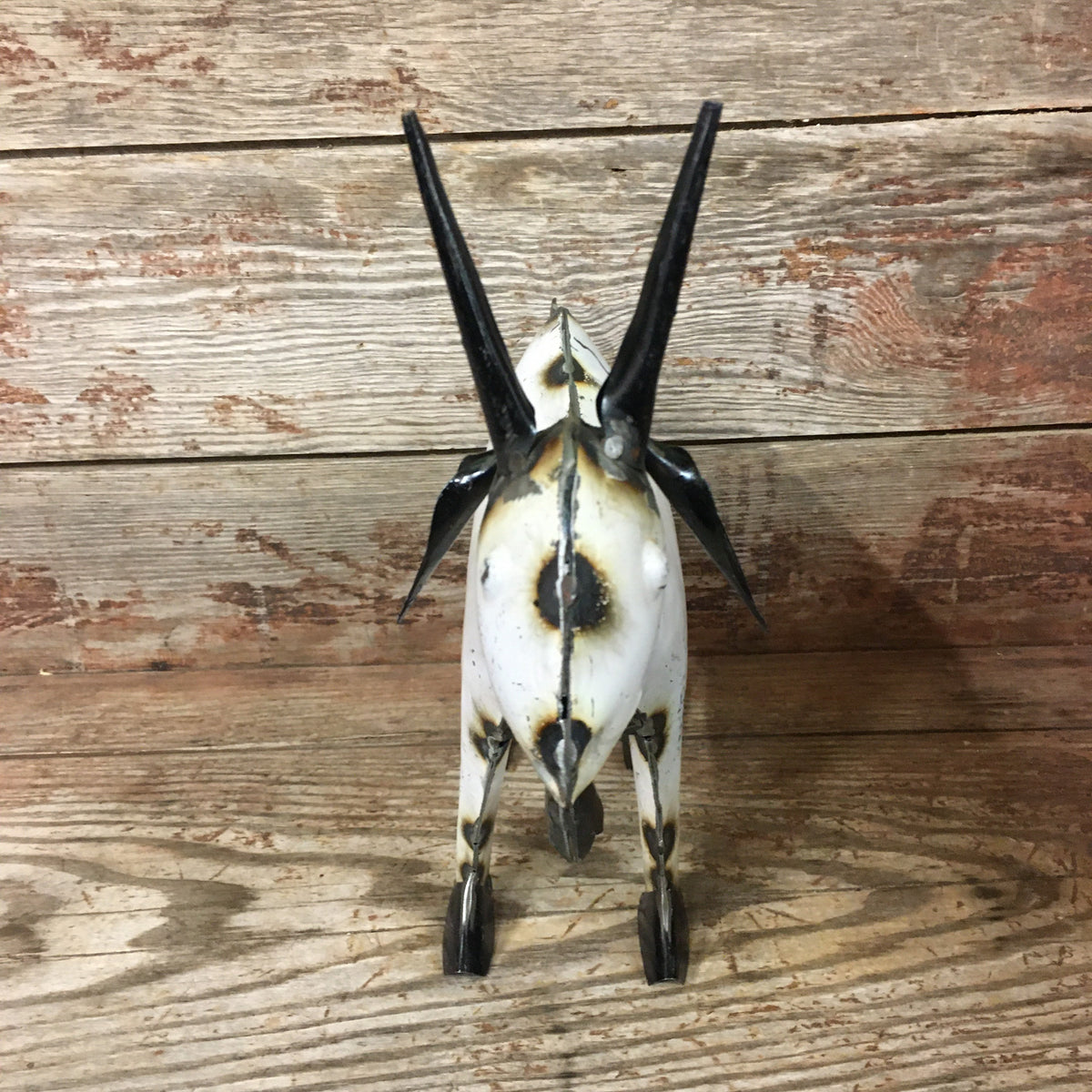 Cute Hand-Made Metal Goat Statue Figurine Folk Art Farmhouse Shic Baby Kid Billy Rustic