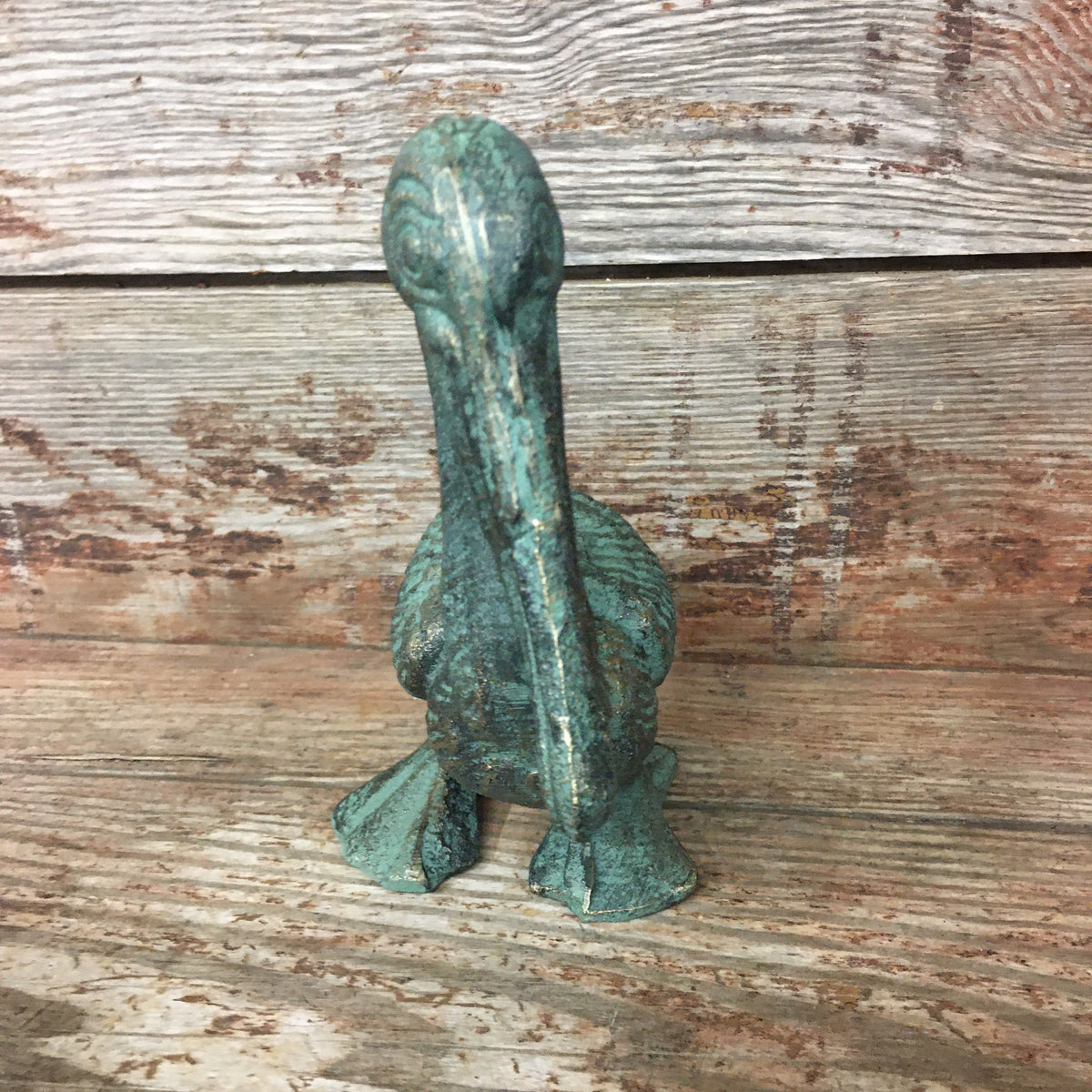 Cast Iron Pelican Statue Lawn Yard Art Bird Beach Nautical Coastal Decor