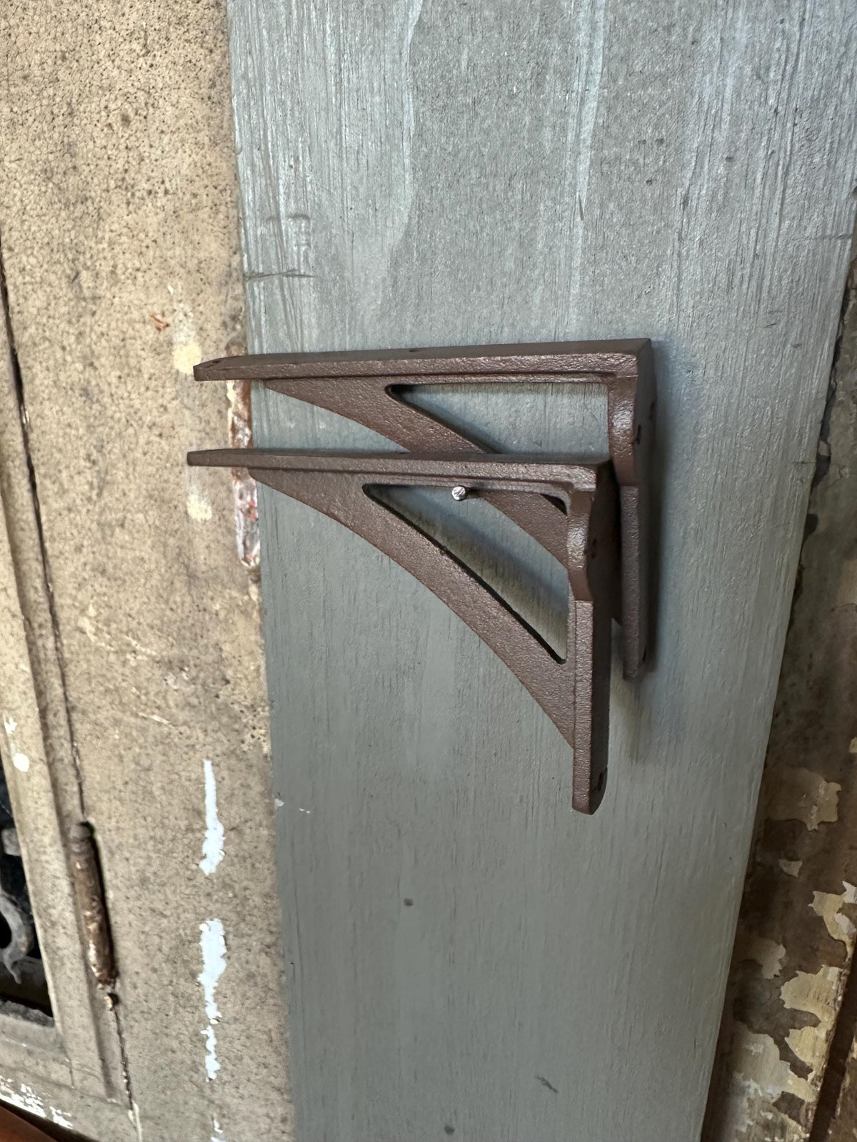 Set Of 2 - 4”x 3” Small Simple Cast Iron Shelf Brackets