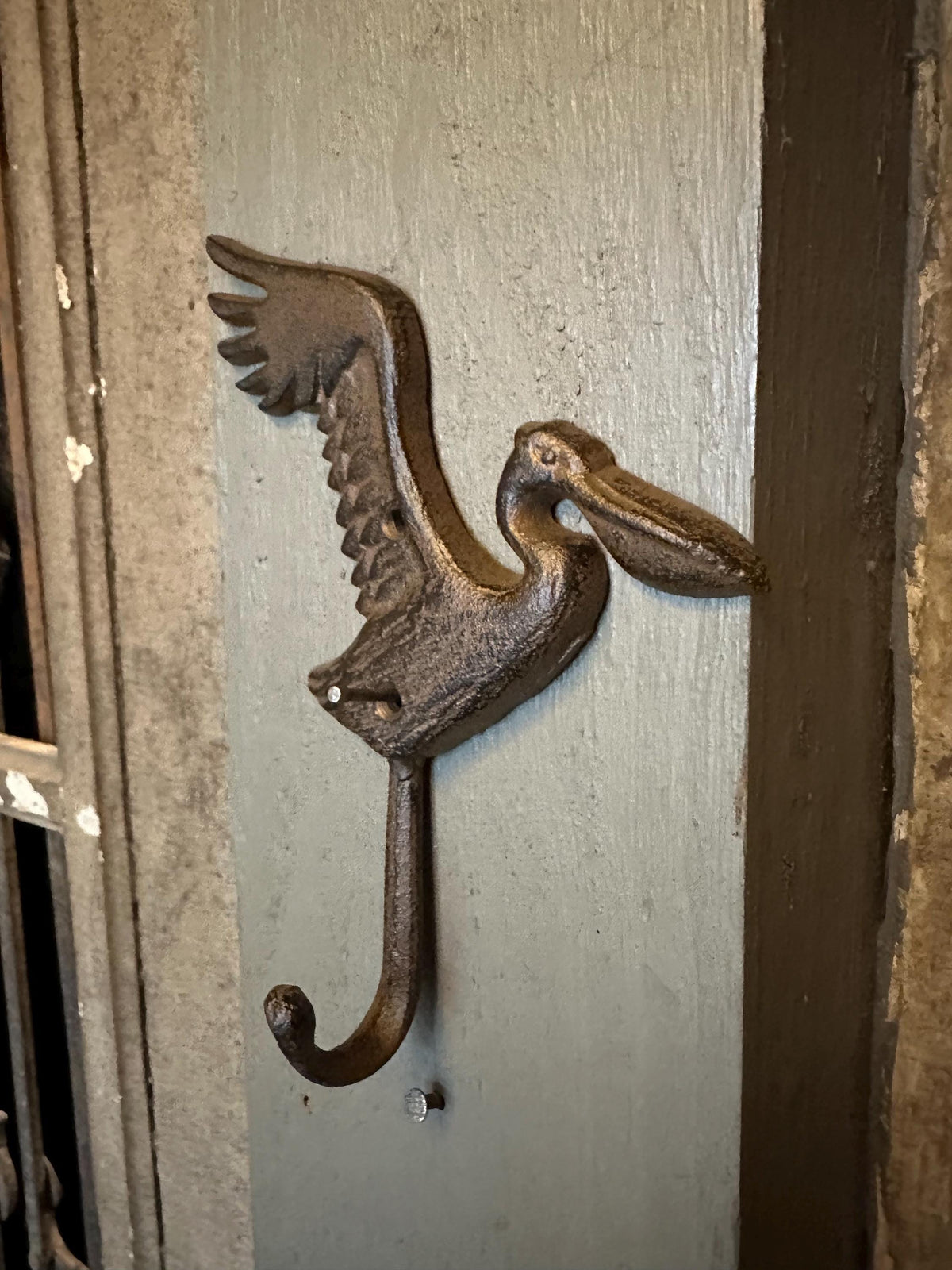 Cast Iron Flying Pelican Hanger Hook