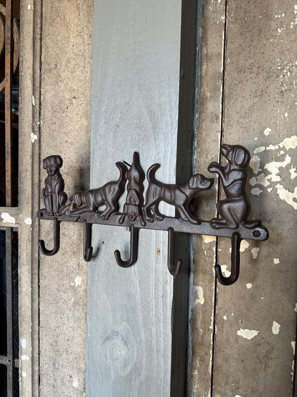 Cute Cast Iron Dog Multi Hook Hanger