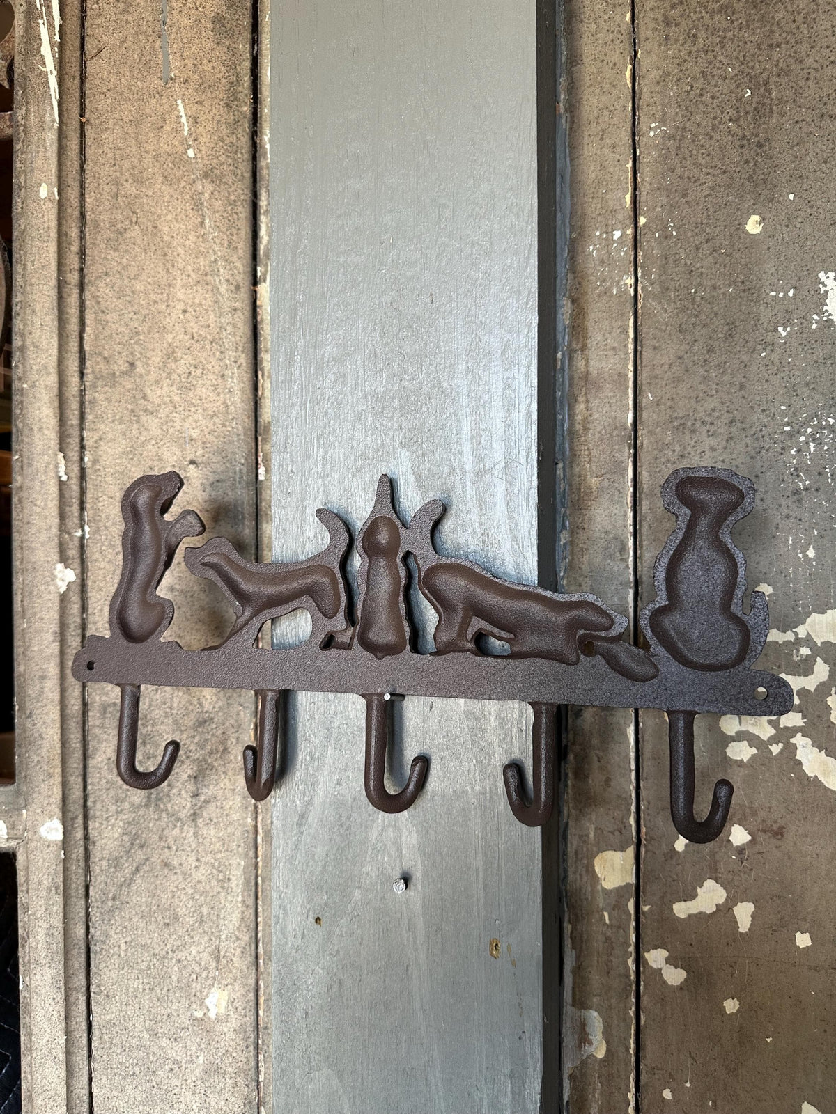 Cute Cast Iron Dog Multi Hook Hanger