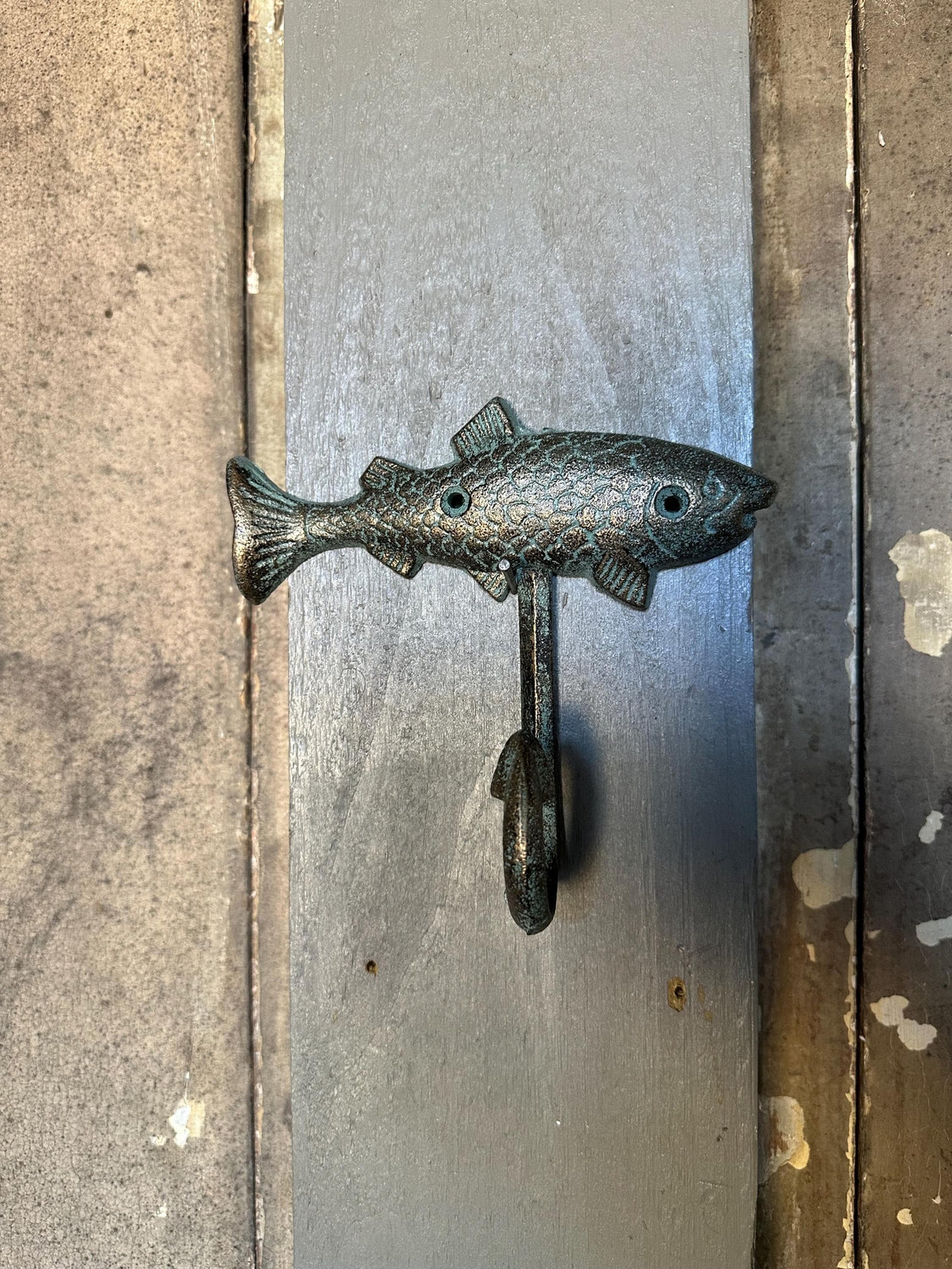 Set Of 3 - Cast Iron Fish Wall Hook Salmon Trout Rustic Cabin Decor Dinner Mountain Forest Entryway Towel Key Hanger