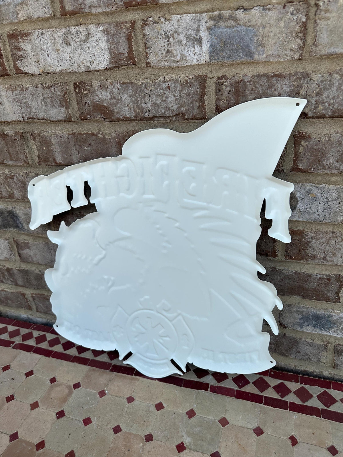 Metal Firefighter Bald Eagle Wall Art - First In Last Out