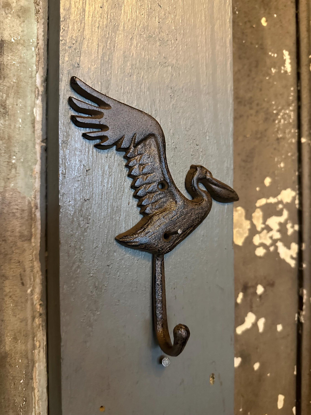 Cast Iron Flying Pelican Hanger Hook