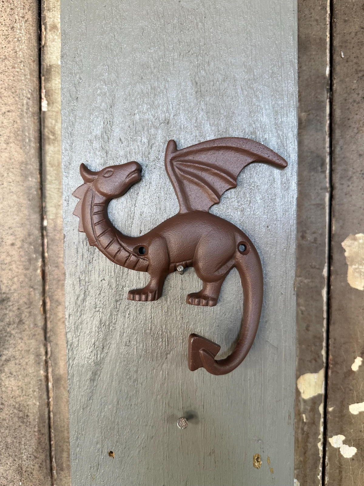 Set Of 3 Dragon Hooks - Medieval Castle Knights Entryway Bathroom Towel Coat Hat Holder Mythical Fire
