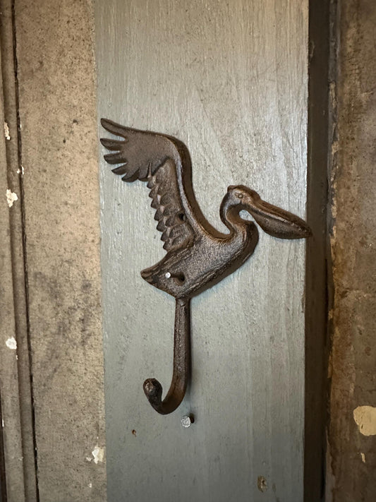 Cast Iron Flying Pelican Hanger Hook