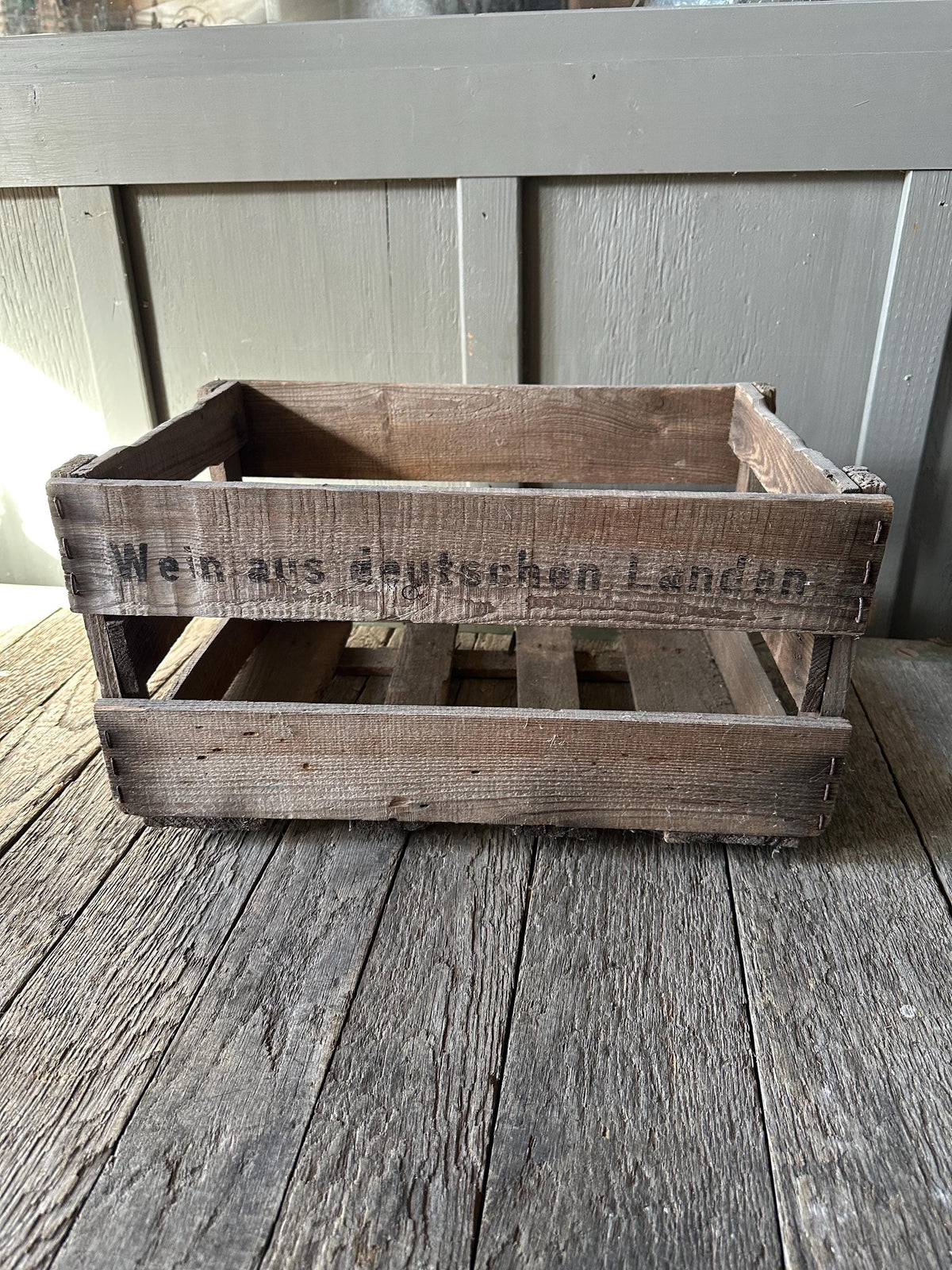 Vintage Wooden Wine Crate "Wein Aus Deutschen Landen" 18x12x10