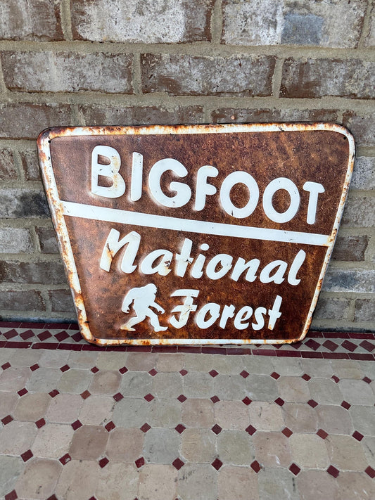Bigfoot National Forest Metal Sign Wall Art Man Cave Decor Gift Ski Sasquatch