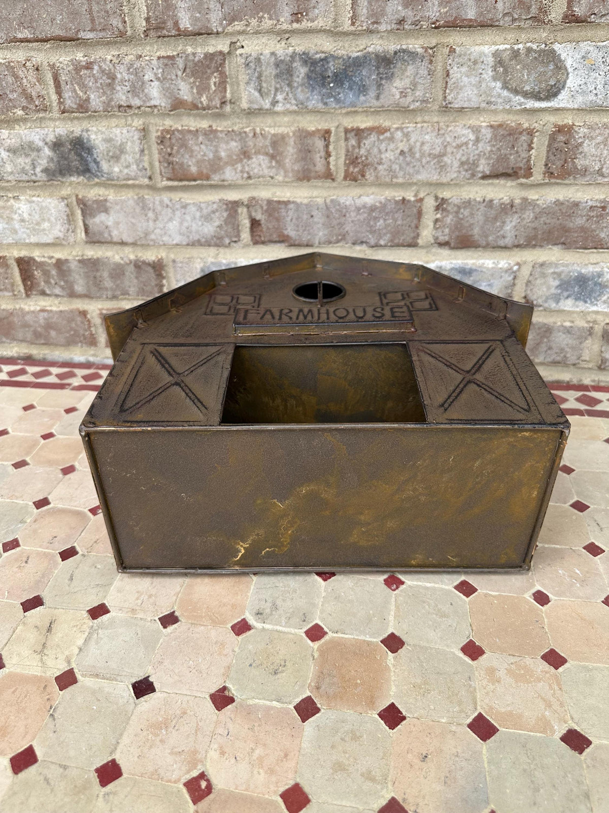 Cute Metal Farmhouse Barn Bird House