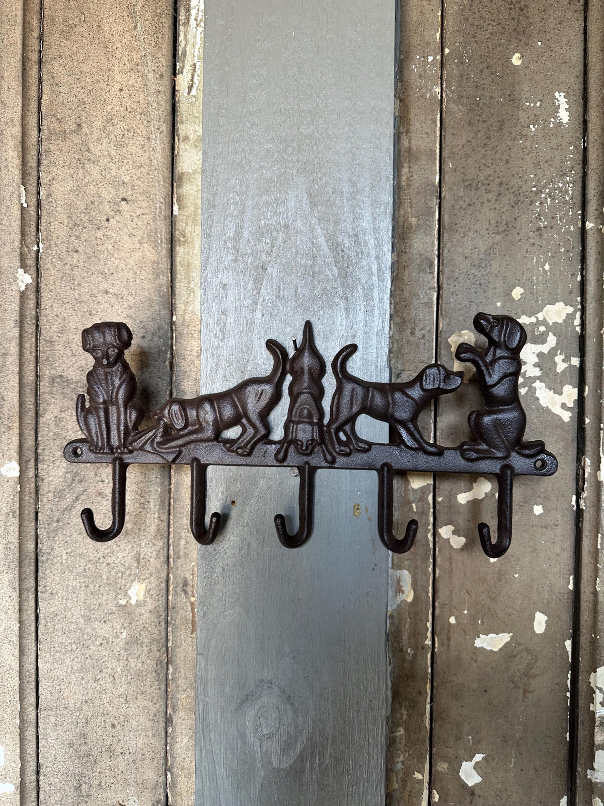 Cute Cast Iron Dog Multi Hook Hanger