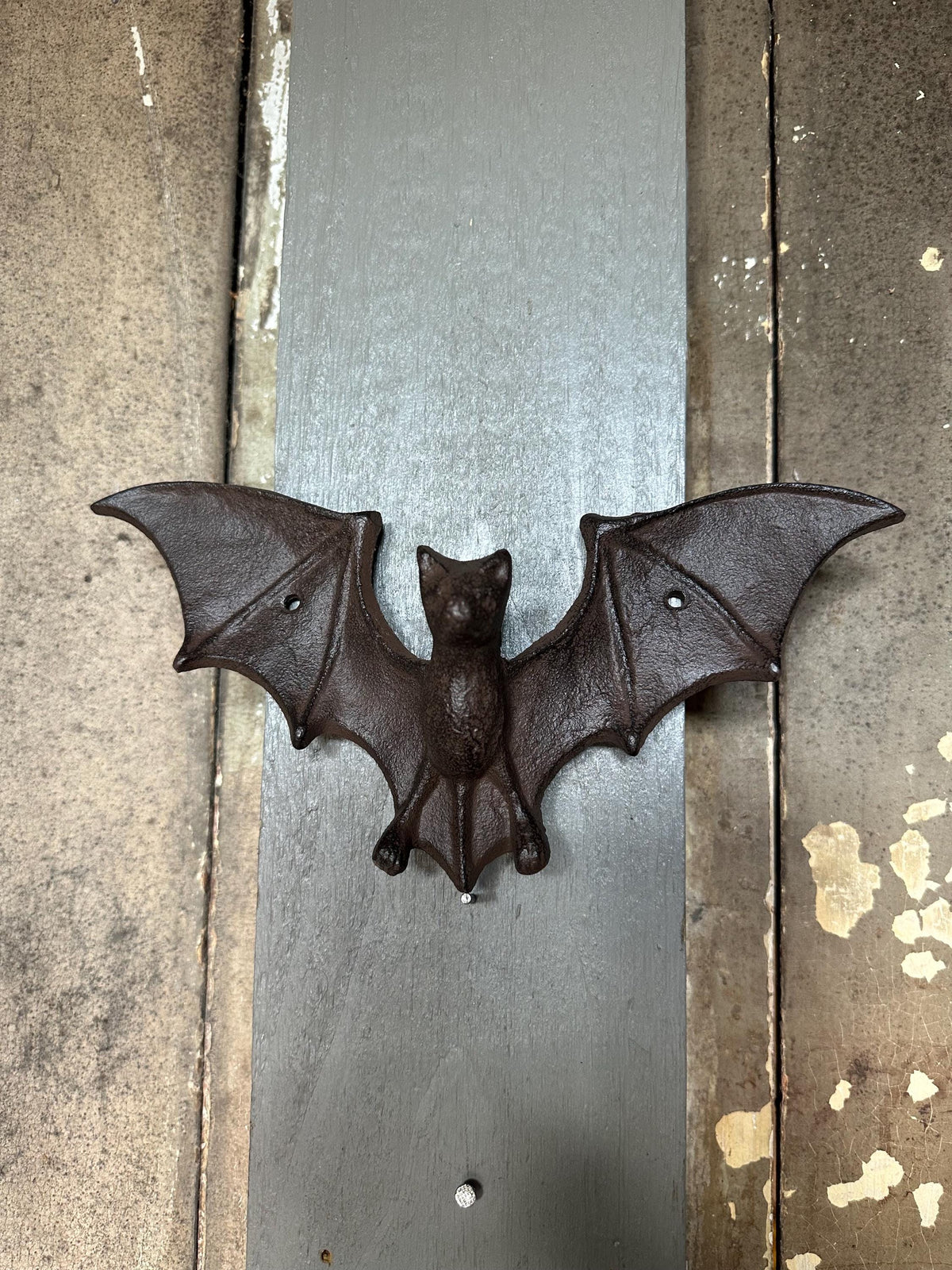 Large Cast Iron Life-Size Bat Hanger Hooks