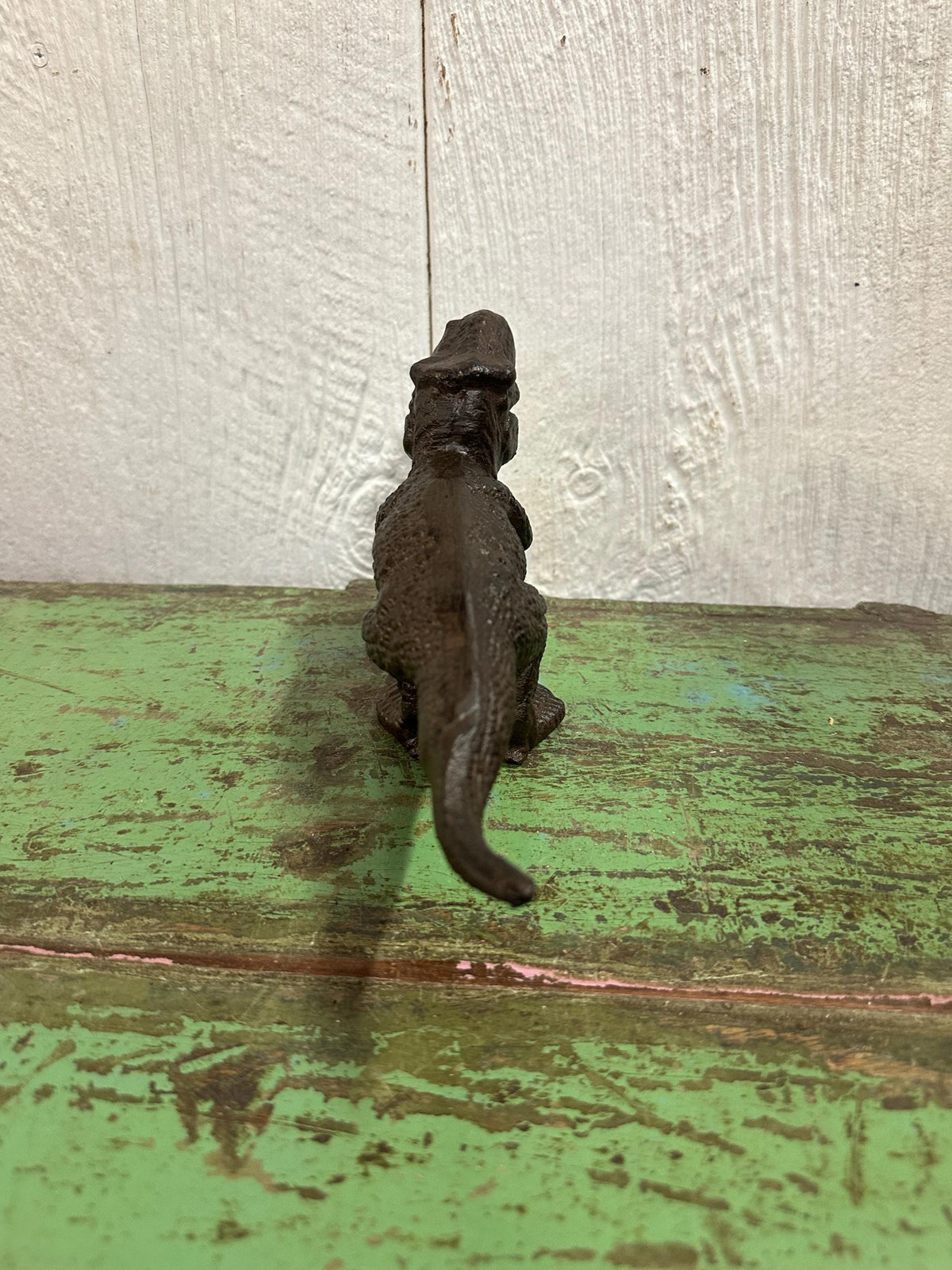 Cast Iron TRex Statue - Shelf Art Paperweight Figurine Dinosaur Sculpture Dino