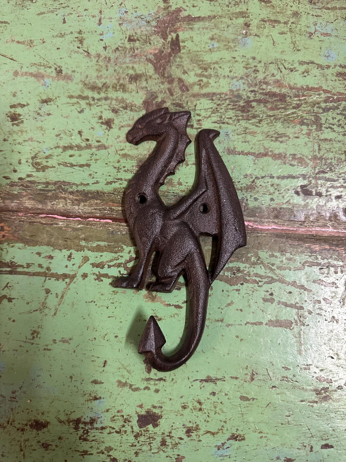 Set Of 3 Dragon Hooks - 6” Tall Medieval Castle Knights Entryway Bathroom Towel Coat Hat Holder Mythical Fire