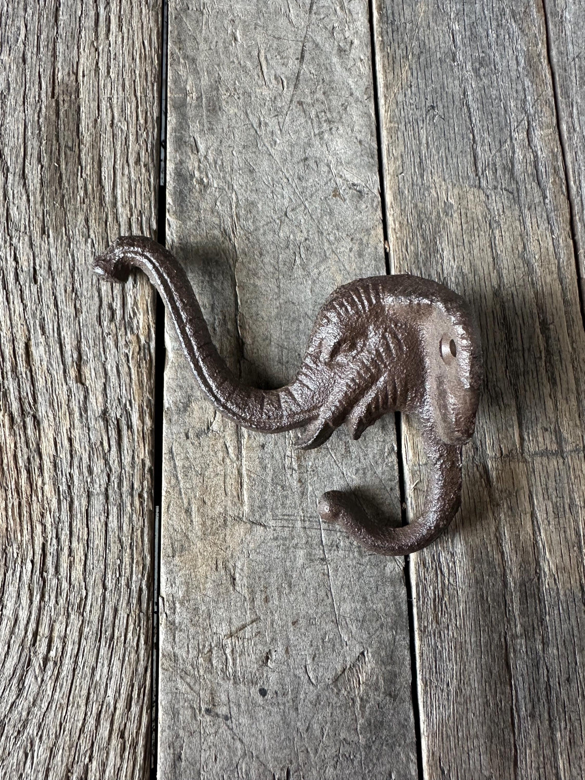 Set of 3 - Cast Iron Elephant Towel Hooks