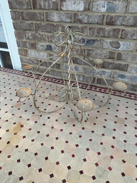 Large Hanging Metal Candle Chandelier Ornate Tealight Rustic